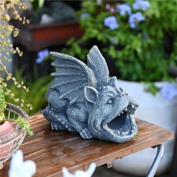 Gargoyle Gutter Guardian Downspout Statue Garden Decorative Downspout - Picture 5 of 7